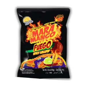 Mara Mango Fuego spicy lollipops Extra Hot!! 40pc Chilli Fruity Mexican Candy Snack