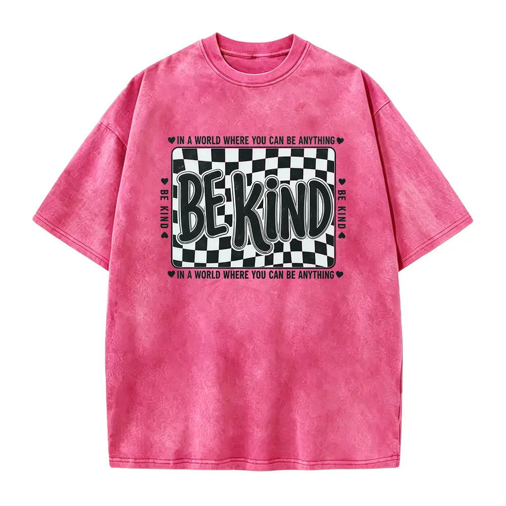 Checkered Be Kind Shirt, Retro Motivational Teacher Tee, Positive Affirmation Shirt, School Counselor Gift, Mental Health Tee