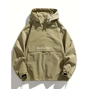 Men's Mustard Yellow Hooded Jacket - Machine Washable, Regular Fit, Men's Clothing, Vacation Essential, Men's Autumn Clothing, Men's Casual Jacket, Father's Day Gift, Hooded Coat