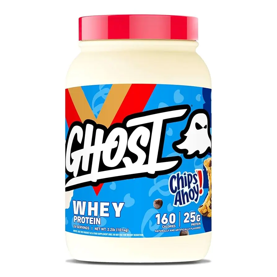 GHOST 100% Whey Protein Powder - 2 lb, 26 Servings - 26g Protein Per Scoop - No Amino Spiking - Gluten-Free - Made in USA - Fitness Supplement for Muscle & Lean Muscle Growth with Transparency, Protein Shake, Fitness Supplements