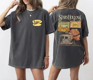 Comfort Colors Stars Hollow 2 Sided TShirt, Luke's Diner Shirt, Gilmore Girls Tee, Autumn Festival Graphic Tee, Book Lover Shirt, TV Show Inspired Shirt