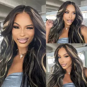 [Pre-Everything] Beautyforever 7x5 Glueless Put On And Go and 13x4  Lace Front Human Hair Wig Body Wave Wig Natural Black/Chocolate Brown Highlight Color