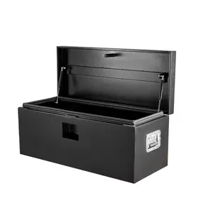 Heavy Duty Steel Truck Bed Toolbox – Lockable & Weatherproof Storage Chest with Split Gas-Assisted Grooved Lids – Secure Metal Utility Vault for Pickup, Trailer, RV, Tools & Equipment