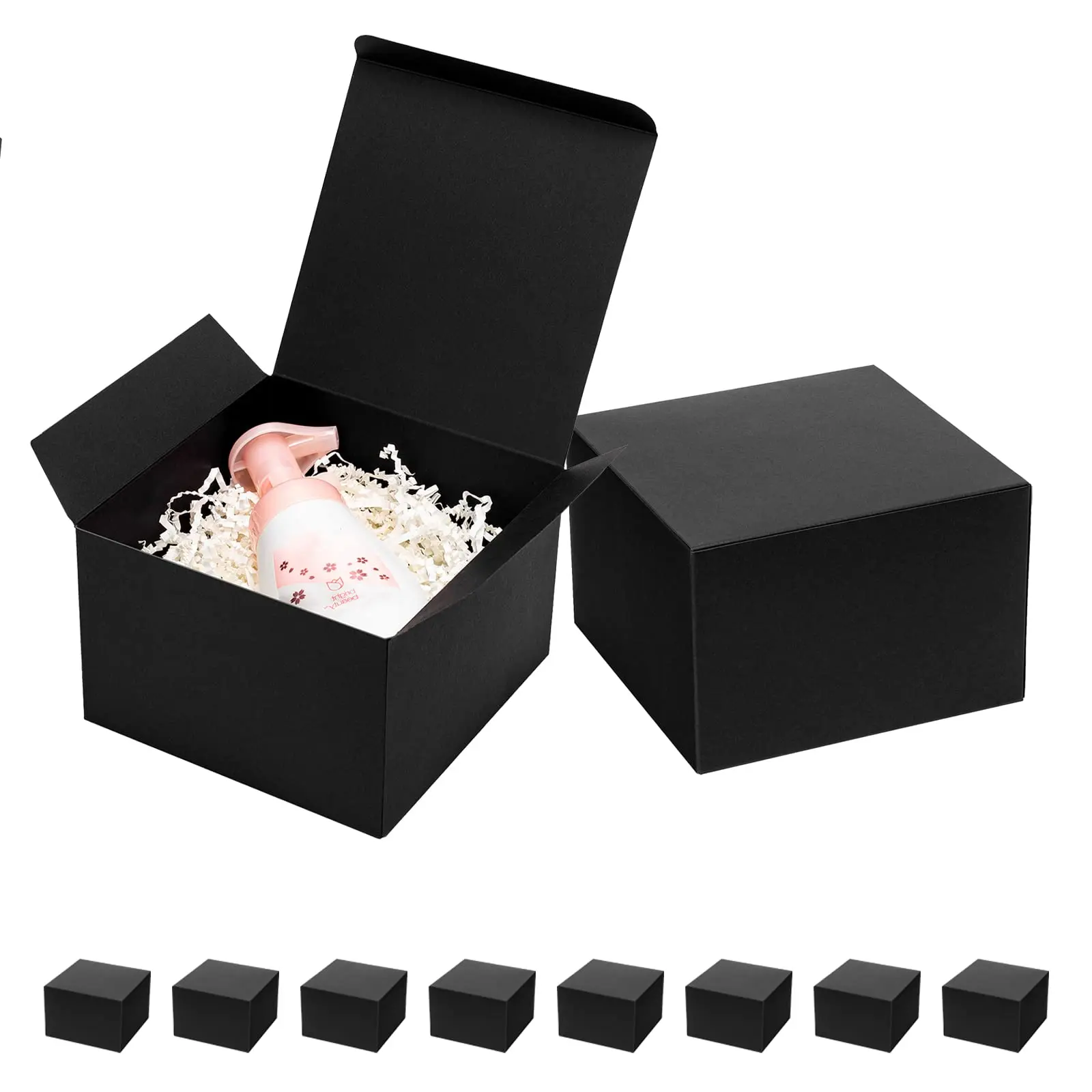 Black Gift Boxes With Lids 6x6x4 Inches 10 Pack Groomsmen Proposal Cardboard Craft Small Box For Christmas  Wedding Graduation Holiday Birthday Presents Packaging