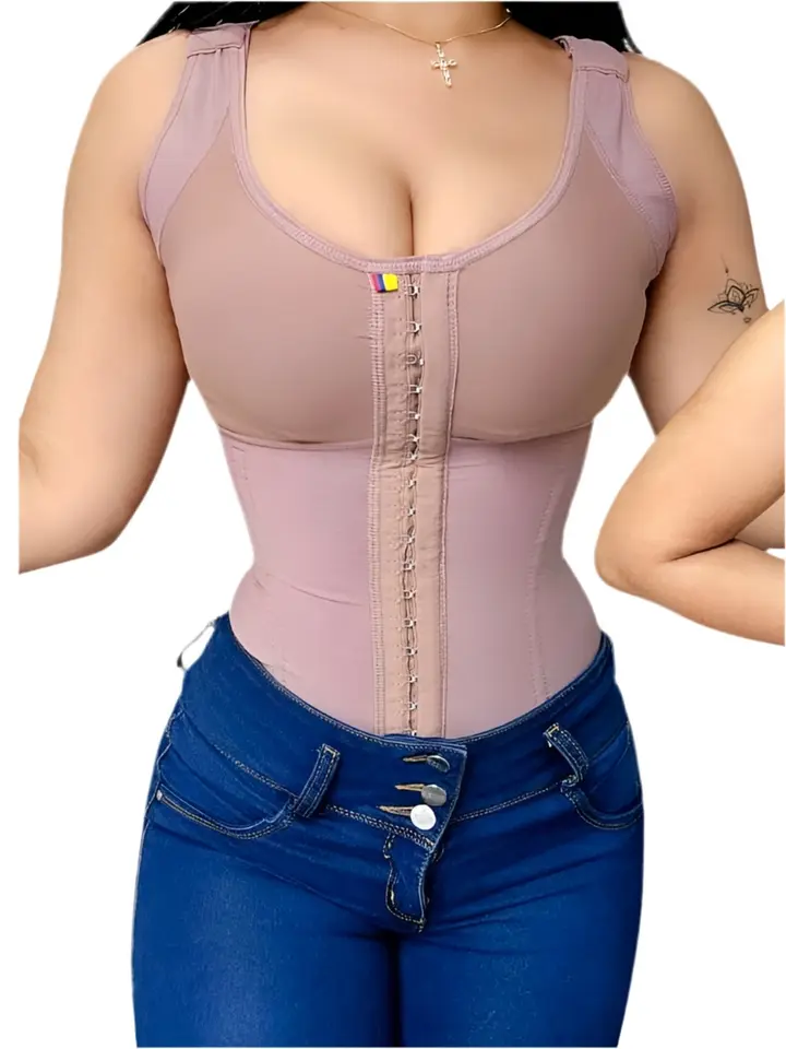 Chaleco Rubi High Compression Vest Built in Bra 3 Hooks Shapwear Everyday Use Womenswear