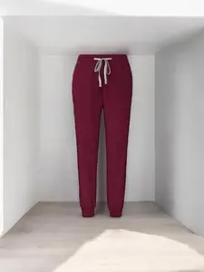 Women Maroon Scrubs Pants Breathable Comfortable