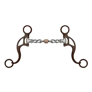 Brown Steel Chain Mouth Bit with Copper Roller