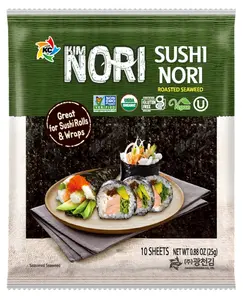 Kimnori Organic Sushi Nori Roasted Seaweed Sheets 25g (10 Sheets)