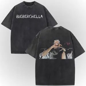 Bieberchella JB Heart Wash Shirt, Vintage Concert Shirt, 2000s Pop Nostalgic Tee