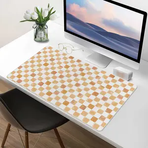 Mackenzie Childs Honey Check Desk Mat Protector, Waterproof & Non-Slip Base Large Mouse Pad for Home