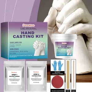 Handprint Powder DIY Kit, 3D Model Handprint Souvenir Set, Hand Membrane DIY Craft, Perfect Gift for Memories, Home Decor, Craft, Keepsake, Sculpture, Diorama
