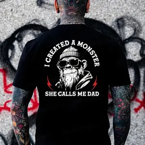 I Created A Monster She Calls Me Dad Print T-shirt, Hoodie & Sweater - Unisex Sizes S-5XL