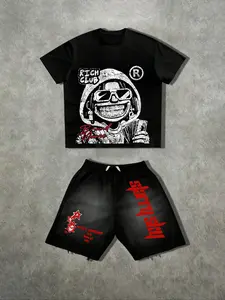 Men's Trendy Streetwear, Cool & Stylish Fitted Clothing Set for Urban Fashion Enthusiasts, Perfect for Daily Wear & Casual Events