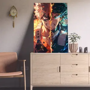 My Hero Academia Poster Wall Art Modern Anime Poster for Otaku Japanese Wall Art Anime Room Decor Eco Friendly Material Fade Resistant Waterproof UV Protected Vibrant Colors - Figure Print Pocket
