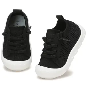 Toddler Baby Girls Boys Shoes Toddler Walking Sneakers Kids Barefoot Slip on Tennis Infant Shoes Lightweight Breathable for First Babies