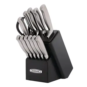 Farberware Self-Sharpening 13-Piece Knife Block Set with EdgeKeeper Technology – Effortless Sharpness, Every Time