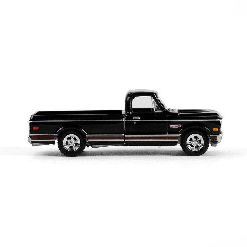 1972 Chevy Cheyenne C10 – Black Diecast 1:64 Scale Model - Greenlight 30546