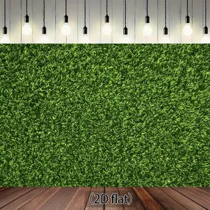1pc Grass Backdrop Realistic Green Lawn Design Multiple Sizes Easy Hang No Electricity Durable for Wedding Birthday Graduation Seasonal Event