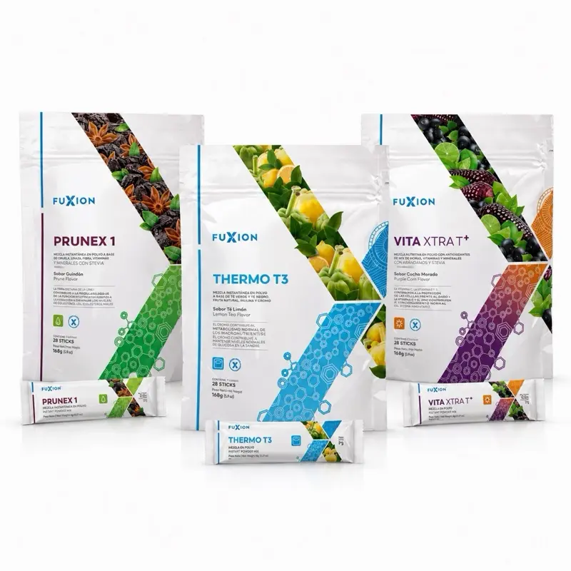 Daily Wellness Support Trío FuXion Prunex1, NoCarb, Thermo T3