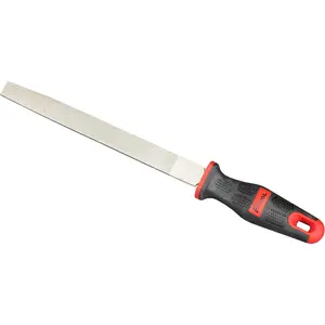 8-Inch Diamond Coated Flat File, Medium #150 Grit, for Glass, Tile, Ceramic and Stone, Granite, Marble, Concrete, Big Comfort Massage Handle Grip, Total Length 12.4-Inches, Glass Ceramic Tile File