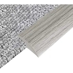 10Ft Floor Transition Strip, Self Adhesive Carpet Edging Trim Strip, Threshold Strips for Threshold Height Less Than 5 mm (Gray  Grain)