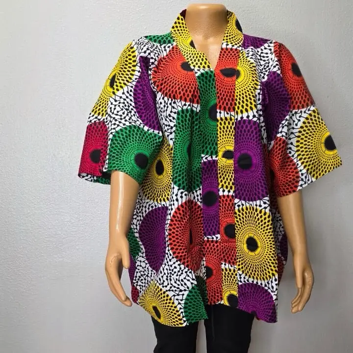 Women's Ankara Top - Simple, Skin-Friendly, Summer-Ready Blouse