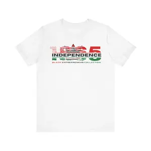 1865 | INDEPENDENCE | Red, Black, Green Embedded Distressed Flag | Short Sleeve Premium T-Shirt