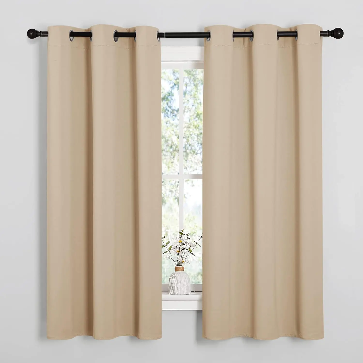 Room Darkening Curtains/Draperies/Panels for Bedroom (2 Panels, W42 x L63 inches