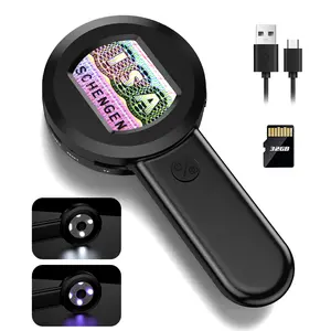 Aikokkl Handheld Digital Microscope, 100x magnification, 2-inch IPS screen, USB-C port, 32GB memory card, educational science, exquisite gift