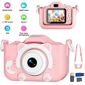 Children's camera 1080P HD 48-megapixel resolution 2-inch lens video recording includes 4 games with various filters an ideal gift for children's birthdays suitable for Christmas and New Year celebrations a top choice for birthday presents