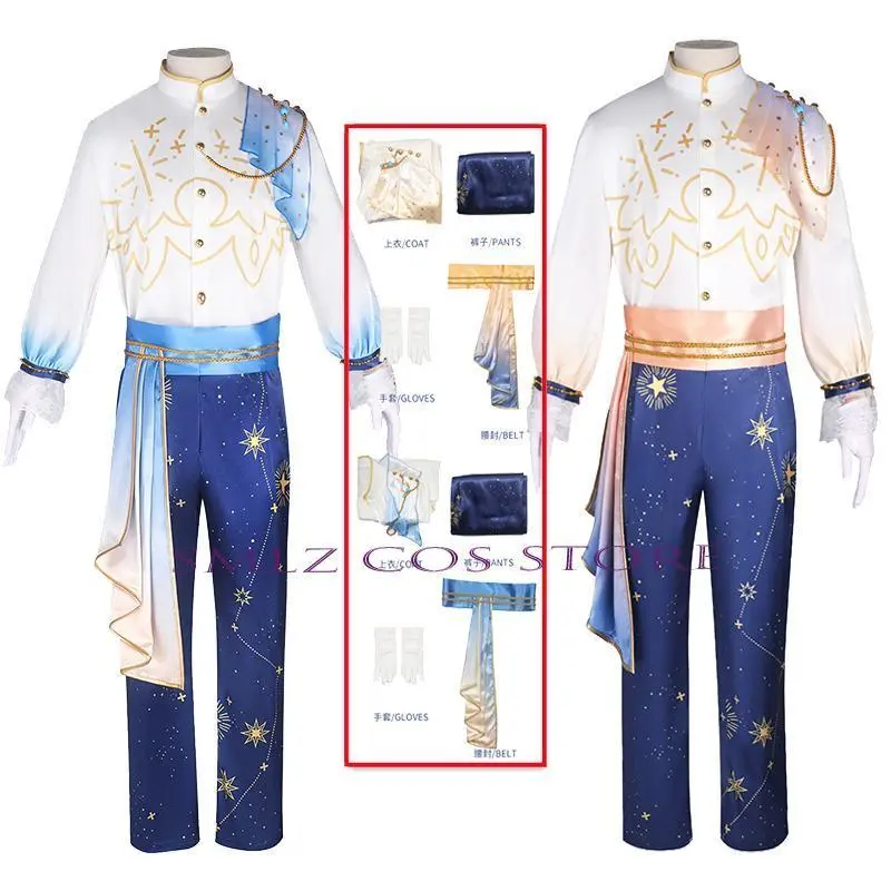 Anime Tsukinaga Leo/Tenshouin Eichi Cosplay Game Ensemble Stars Fine Knights Costume Starlight Parade Cos Party Outfit for Men