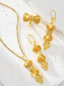 Women's Jewelry Set, Butterfly Knot Design, Elegant & Luxurious, Perfect for Daily Wear, Wedding Set Earrings, Wedding Accessories, Holiday Gifts