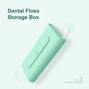 Portable Dental Floss Container, Automatic Refillable Floss Stick, Oral Hygiene Care, Teeth Cleaning, Home Travel, On-The-Go