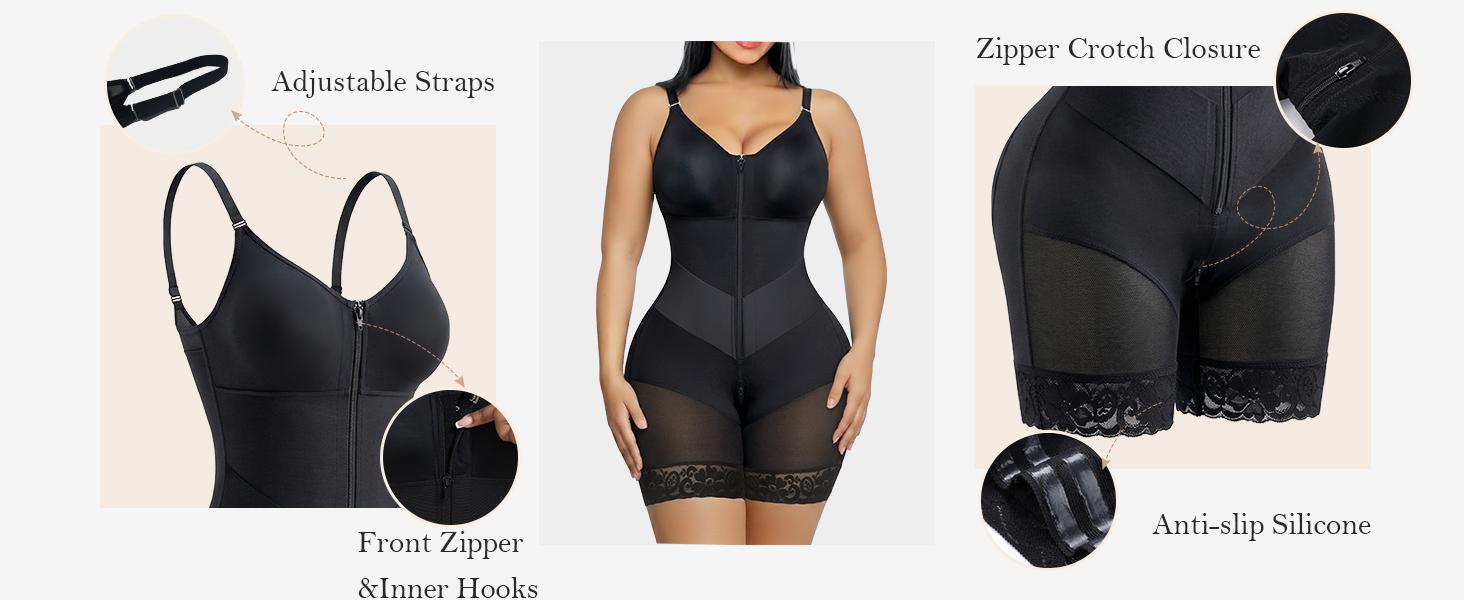 YIANNA V-Shaped Shapewear Moldeadoras Faja for Women Tummy Control with Zipper Closure YIANNA V-Shaped Shapewear Moldeadoras Faja for Women Tummy Control with Zipper Closure
