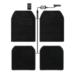 Shimmering Starry Car Floor Mats, Waterproof LED Light Mat, APP Remote Control Lighting Effect, Car Interior Accessories