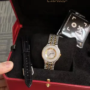 Cartier Must De Cartier Vendome Vintage 30mm Gold Dial Vermeil Quartz Ladies Watch