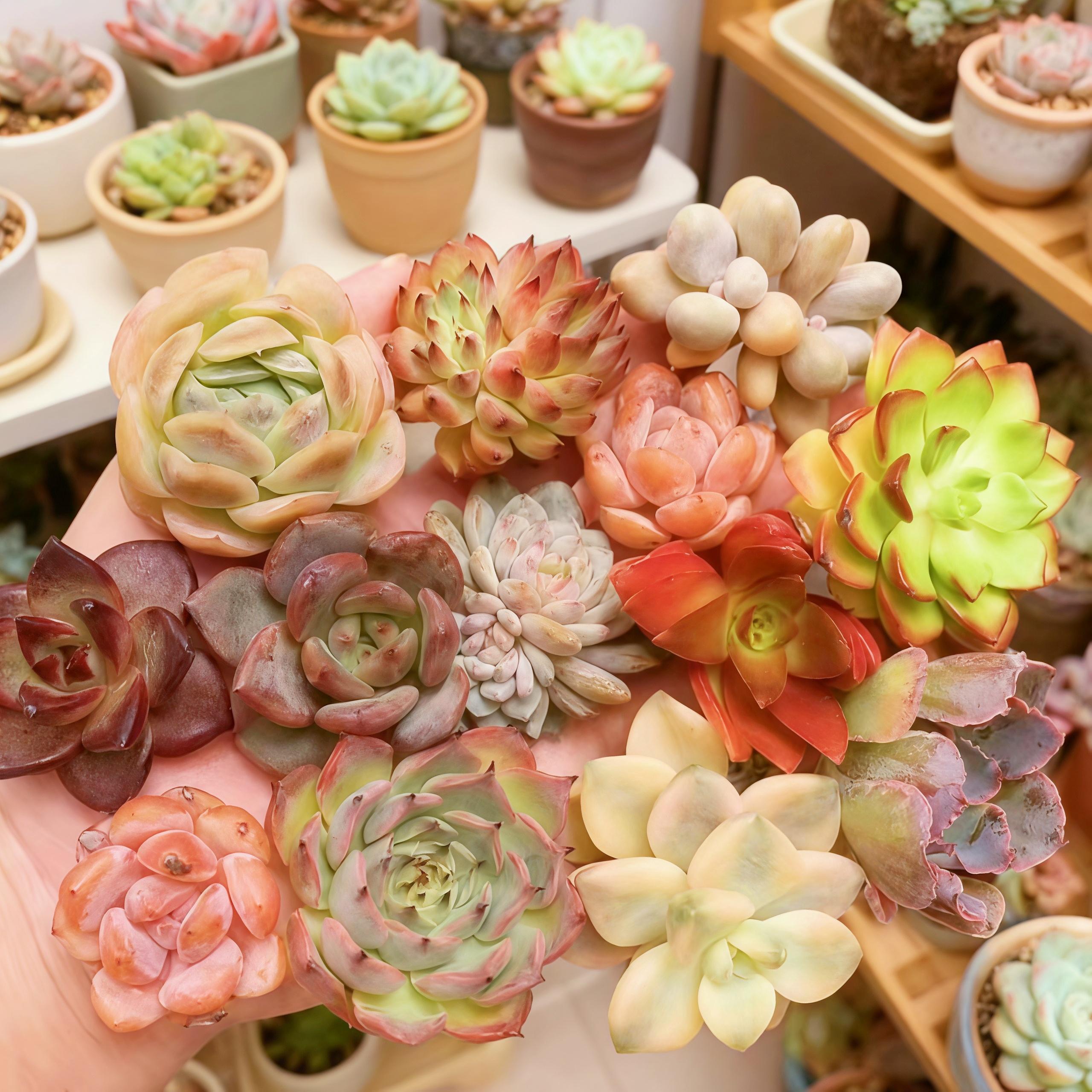 15 Rare Succulent Plants Variety Pack — Live Houseplants Collection with Rosettes & Trailing Succulents for DIY Terrarium Garden