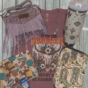 Western Mystery Bundle-Tshirt, Tumbler, Purse, accessories Multipack Fringe Graphic Printed