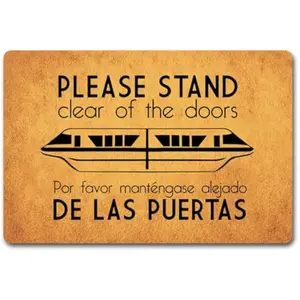 Funny Doormats Please Stand Clear of The Doors Welcome Mat for Entrance Way Rubber Back for Front Door Indoor Outdoor Cute Rugs