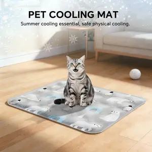 Pet Cooling Mat for Dogs, Reusable Ice Pad to Prevent Overheating, Non-Slip Cooling Bed for Large Dogs, Durable Summer Pet Cooling Pad washable