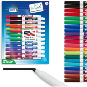 Dry Erase Markers Whiteboard Markers with Low Odor Ink Fine Tip Assorted Vibrant Colors 21 Count