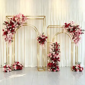 7.2ft & 8.6ft Tall Shiny Electroplated Metal Arch Stand Reusable Backdrop Frame for Wedding Birthday Baby Shower Graduation Party Decor Sturdy Rust-Resistant Easy Assembly