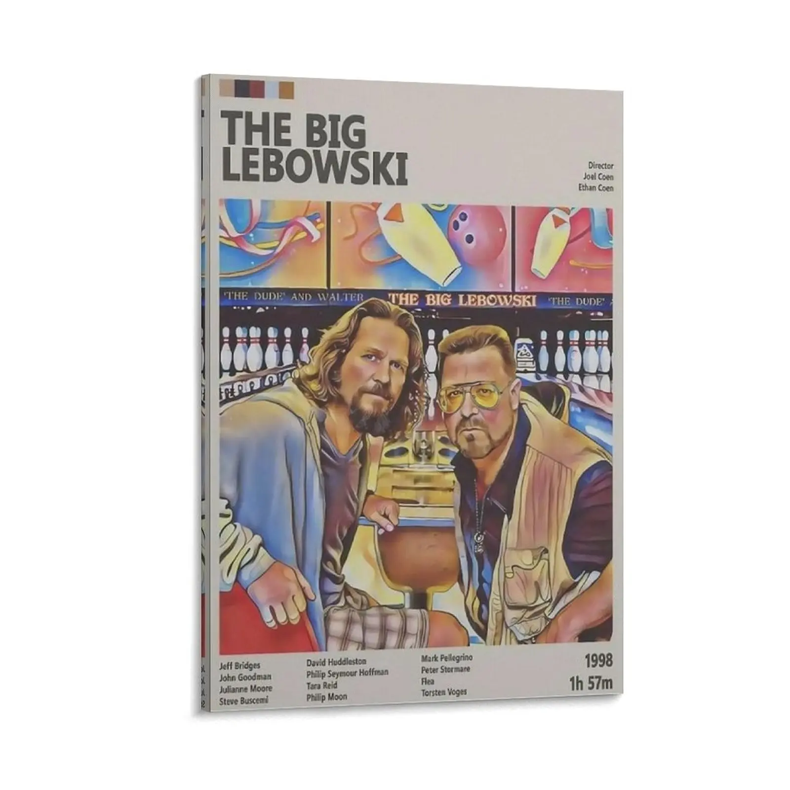 The Big Lebowski Poster 1998 Crime Comedy Poster Film Vintage Canvas Posters Canvas Poster Bedroom Decor Sports Landscape Office Room Decor Gift Frames Wall Ornaments Artistic Frame-.
