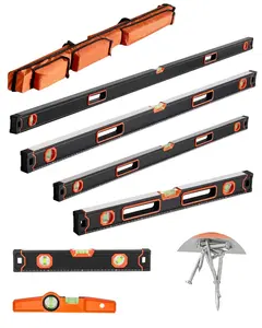 6-Piece Torpedo Level, 78/48/32/24/16/10 Inch All Magnetic Levels Set, Bubble Vials Ruler for 45/90/180 Degree, Aluminum Alloy Magnetic Box Leveler Tool, Shock-Resistance, SAE and Metric Scale