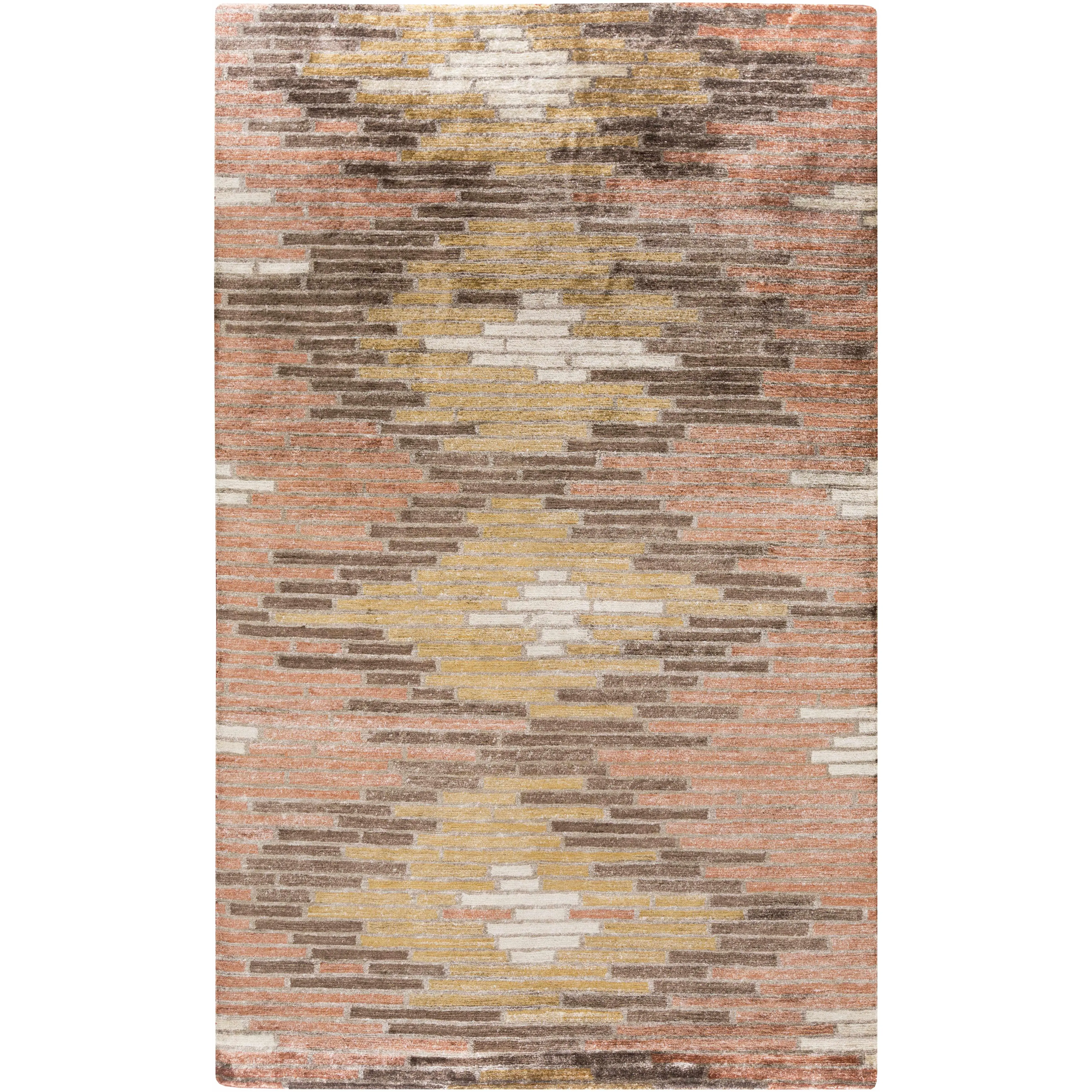 Hundon Rectangle Abstract Viscose Area Carpet, Snug as a Bug in a Rug - Clearance