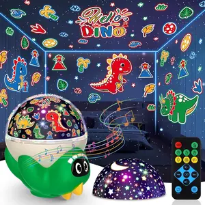Dinosaur Night Light Projector for Kid Room |   Dinosaur Toys for Kids 3-5 |   Baby Light Projector with Music Timer and Remote Control Birthday Gifts for Boys