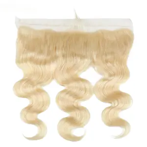 613 Blonde Human Hair Topper 4x4 13x4 Lace Closure Wig for Women fashion