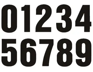 LE MENS NUMBER FONT DECAL