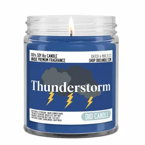 Thunderstorm Scented Candle Smells Like Petrichor, Warm Summer Rains Decor Aroma