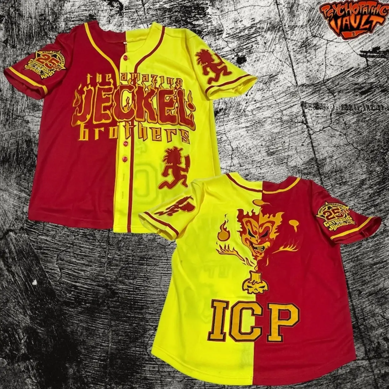 Split Colors Jeckel Brothers Baseball Jersey ICP Juggalo Jersey